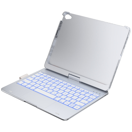 Etui Typecase Flexbook Touch z klawiaturą do iPad Air 11" 2024/2025 srebrny