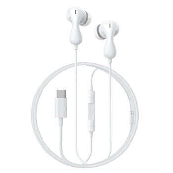 Słuchawki Baseus Encok CZ20 dokanałowe przewodowe USB-C - białe