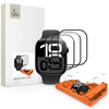 SZKŁO HYBRYDOWE TECH-PROTECT EASY SET FLEX+ 3-PACK APPLE WATCH 10 / 11 (46 MM) BLACK