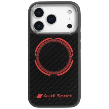 AUDI ETUI RSQ CARBON FIBER SPORT RED CIRCLE DO IPHONE 17 PRO MAGSAFE