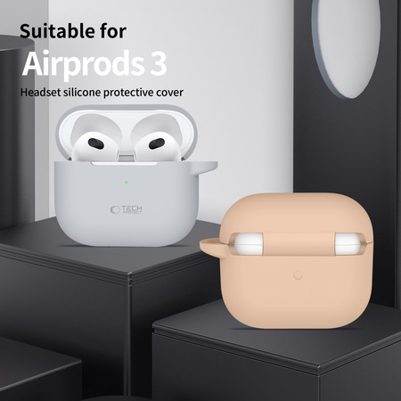 TECH-PROTECT ETUI DO AIRPODS 3 Z HAKIEM SILIKONOWE OCHRONA WYSOKIEJ JAKOŚCI