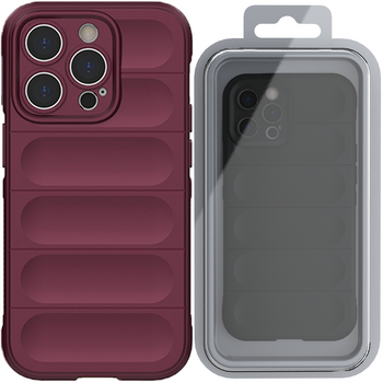Magic Shield Case etui do iPhone 14 Pro elastyczny pancerny pokrowiec burgundowy