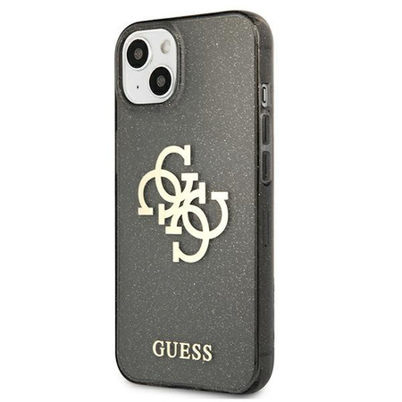 Guess GUHCP13SPCUGL4GBK iPhone 13 mini 5,4" czarny/black hard case Glitter 4G Big Logo