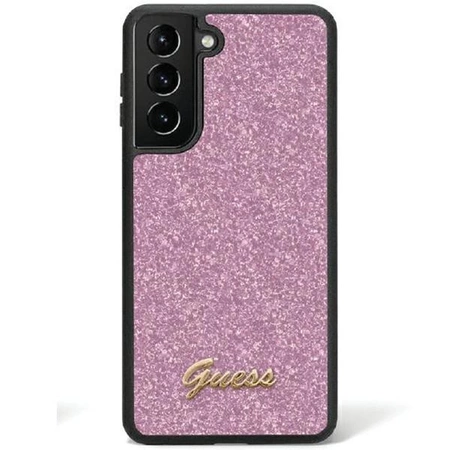 Etui Guess Glitter Script na Samsung Galaxy S24 - fioletowe