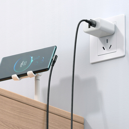 MCDODO KABEL USB-C KĄTOWY SZYBKIE ŁADOWANIE DO SAMSUNG USB TYP C 6A 65W 1M