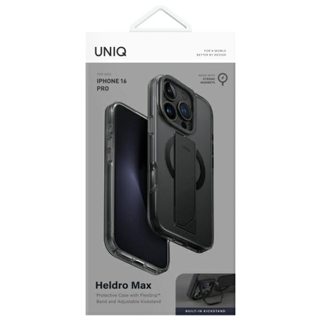UNIQ ETUI HELDRO MAX DO IPHONE 16 PRO 6.3 MAGCLICK ŁADOWANIE BEZPRZEWODOWE
