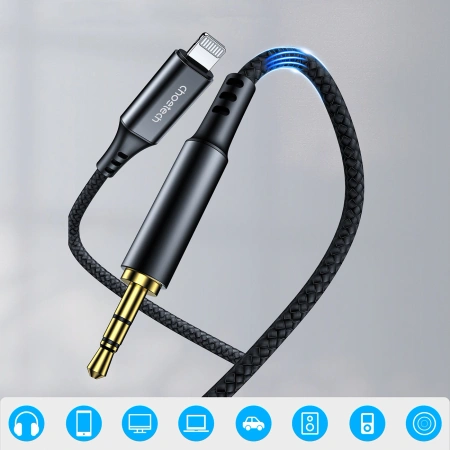 CHOETECH KABEL AUX009 DO LIGHTNING DO IPHONE 2M Z MINI JACK 3.5MM