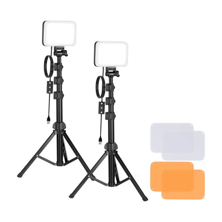 Zestaw studyjny Neewer BP66 dwie lampy LED + filtry + statywy