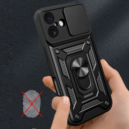 HURTEL ETUI HYBRID ARMOR CAMSHIELD DO IPHONE 17 PANCERNE Z PODSTAWKĄ