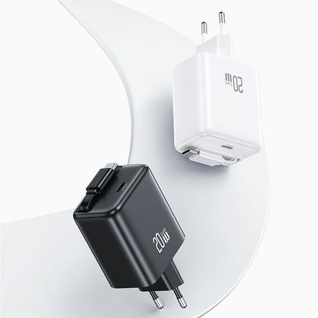 USAMS ŁADOWARKA ZE ZWIJANYM KABLEM USB-C DO TELEFONÓW IPHONE 11 12 13 14 15