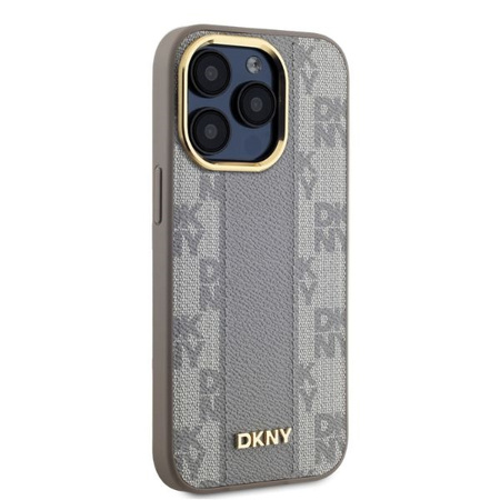 DKNY ETUI HARDCASE LEATHER CHECKERED MONO DO IPHONE 15 PRO MAX 6.7