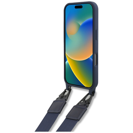 Red Bull RBHMP16L24SISOLRV iPhone 16 Pro 6.3" hardcase Silicone Strap and Vertical Logo MagSafe granatowy