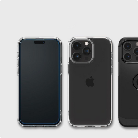 SZKŁO HARTOWANE SPIGEN ALM GLASS FC 2-PACK IPHONE 15 PRO BLACK