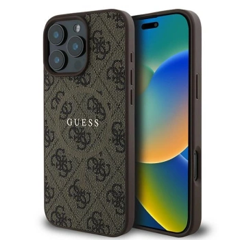 GUESS ETUI HARDCASE 4G RING CLASSIC LOGO DO MAGSAFE DO IPHONE 16 PRO 6.3