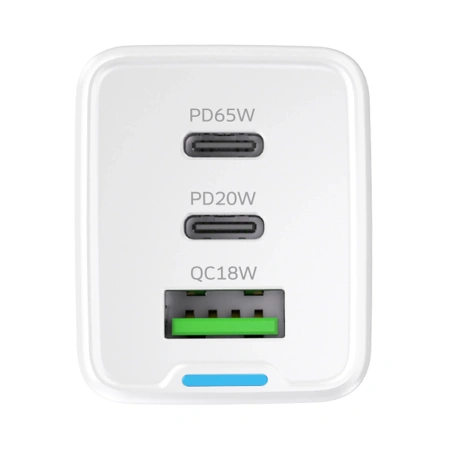 WOZINSKY ŁADOWARKA GAN 65W 2X USB-C DO TELEFONÓW IPHONE MACBOOK Z KABLEM