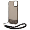 Guess GUHCP14SHGCOHK iPhone 14 6,1" czarny/black hardcase Translucent Pearl Strap