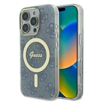 GUESS ETUI HARDCASE IML 4G DO IPHONE 16 PRO MAX 6.9 DO MAGSAFE Z WYSOKĄ