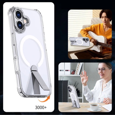 HURTEL ETUI HYBRID ARMOR X DO IPHONE 17 Z PODSTAWKĄ Z KOMATYBILNOŚCIĄ