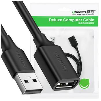 Ugreen kabel przedłużacz USB (męski) - USB (żeński) 2.0 480Mb/s 3m czarny (US103)