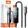 MCDODO KABEL USB-C USB-C SZYBKIE ŁADOWANIE USB TYP C PD 240W 1M LED CZARNY