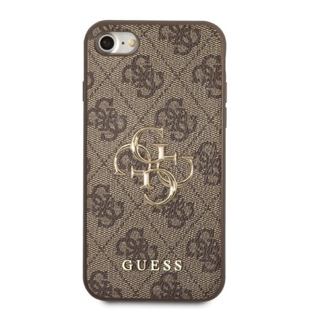 Etui Guess GUHCI84GMGBR na iPhone 7 / 8 / SE 2020 / SE 2022 - brązowe 4G Big Metal Logo