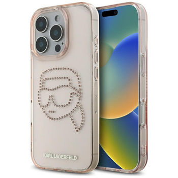 KARL LAGERFELD ETUI RHINESTONES KARL HEAD DO IPHONE 16 PRO WYSOKIEJ