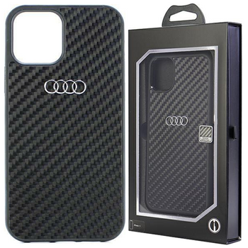 Etui Audi Carbon Fiber na iPhone 12 / iPhone 12 Pro - czarne AU-TPUPCIP12P-R8/D2-BK