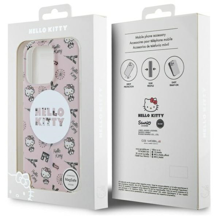 HELLO KITTY ETUI HKHMP16LHAOPP DO IPHONE 16 PRO 6.3 DO MAGSAFE Z MOTYWEM