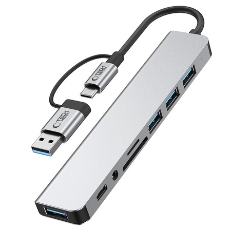 TECH-PROTECT HUB ADAPTER PRZEJŚCIÓWKA 8W1 TYPE-C DO WINDOWS LAPTOP USB 3.0