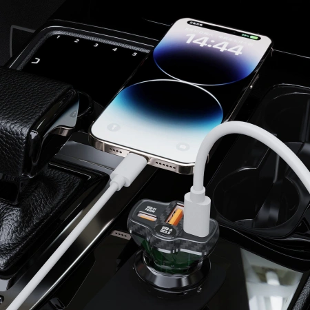DUDAO ŁADOWARKA SAMOCHODOWA R78 78W DO TELEFONÓW 2xUSB-A QC PD 78W USB-C