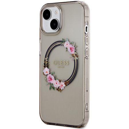GUESS POKROWIEC HARDCASE DO IPHONE 15 14 13 6.1 DO MAGSAFE KWIATY WREATCH