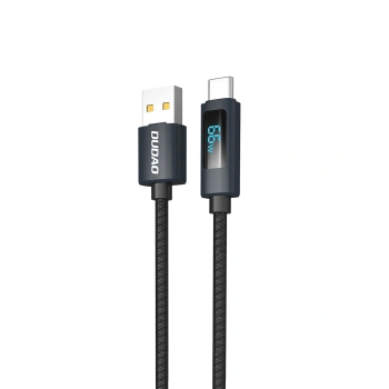 DUDAO KABEL USB-C 66W Z WYŚWIETLACZEM LED DO TELEFONÓW 1M SZYBKIE ŁADOWANIE