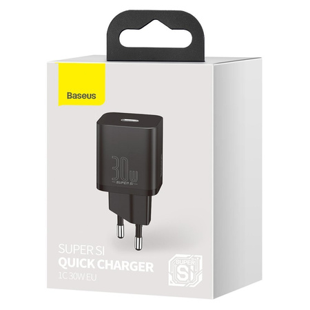 Baseus Super Si 1C szybka ładowarka USB Typ C 30W Power Delivery Quick Charge czarny (CCSUP-J01)