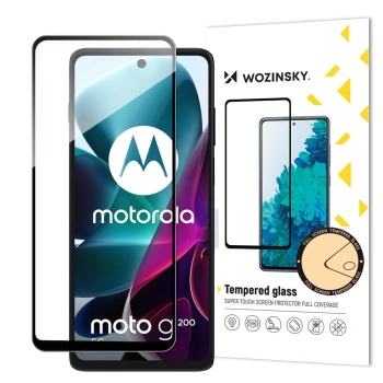 WOZINSKY SZKŁO HARTOWANE NA CAŁY EKRAN DO MOTOROLA MOTO G200 5G FULL GLUE