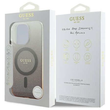 GUESS ETUI HARDCASE GLITTER GRADIENT DO IPHONE 16 PRO MAX 6.9 DO MAGSAFE