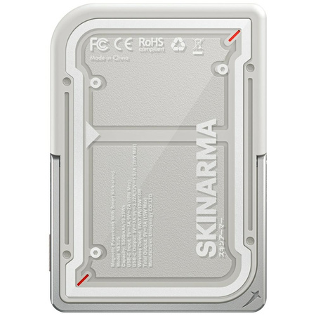 Powerbank Skinarma Nexus Mecha Magnetic Kick-Stand 5000mAh 20W PD USB-C MagSafe jasno szary