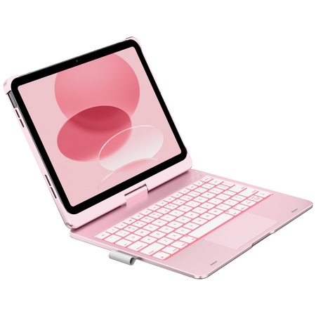 Etui Typecase Flexbook Touch z klawiaturą do iPad 11" (A16) 2025 / iPad 10.9" 2022 jasno różowy