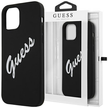 Guess GUHCP12LLSVSBW iPhone 12 Pro Max 6,7" czarno biały/black white hardcase Silicone Vintage