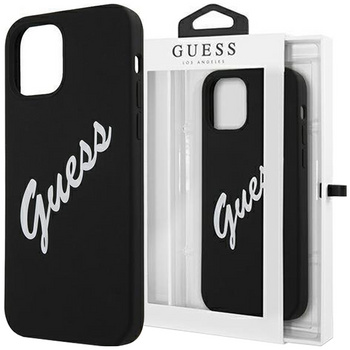 Guess GUHCP12SLSVSBW iPhone 12 mini 5,4" czarno biały/black white hardcase Silicone Vintage