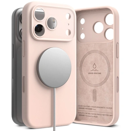 RINGKE ETUI SILICONE MAGNETIC MAGSAVE DO IPHONE 17 PRO Z OCHRONĄ