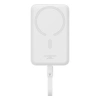 Powerbank Baseus Magnetic Mini MagSafe 10000mAh 30W z wbudowanym kablem USB-C - biały + kabel Baseus Simple Series USB-C - USB-C 60W 0.3m