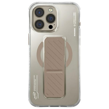 Skinarma etui Axon iPhone 16 Pro 6.3    Magnetic Charging + Grip Stand szampański/champagne
